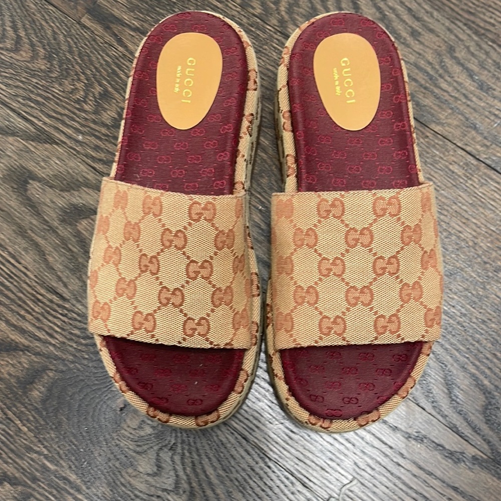 Authentic Gucci platform sandals